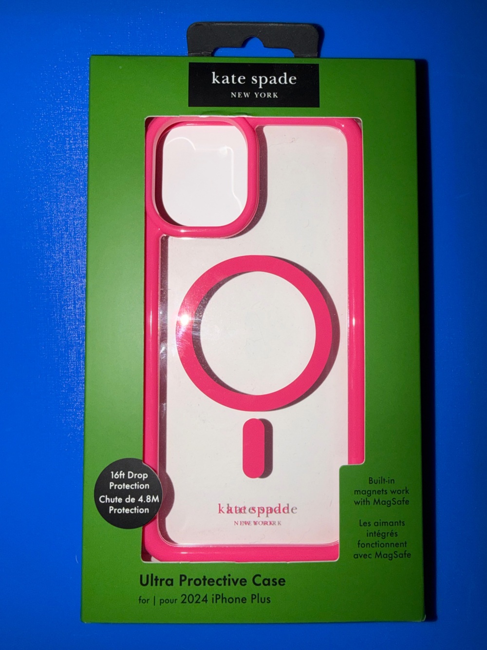 Kate Spade Pink Phone case for IPhone 16 PLUS ONLY